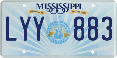 MS license plate LYY883