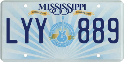MS license plate LYY889