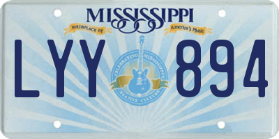 MS license plate LYY894