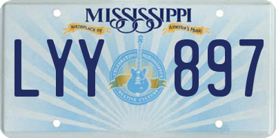 MS license plate LYY897