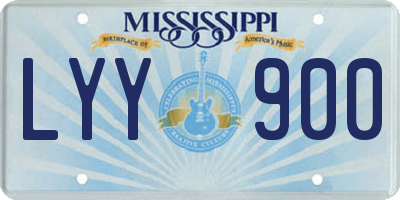 MS license plate LYY900