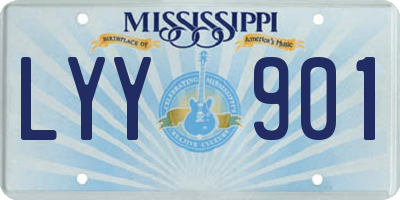 MS license plate LYY901