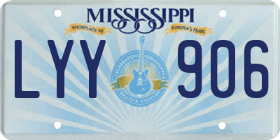 MS license plate LYY906