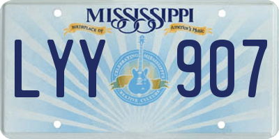MS license plate LYY907