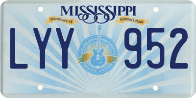 MS license plate LYY952
