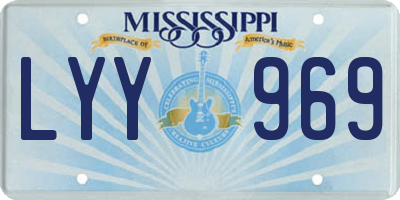 MS license plate LYY969