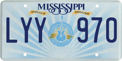 MS license plate LYY970