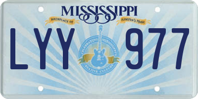 MS license plate LYY977