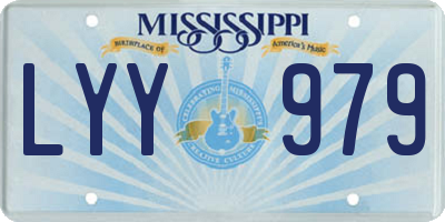 MS license plate LYY979