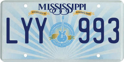 MS license plate LYY993