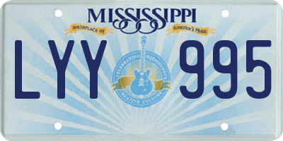 MS license plate LYY995