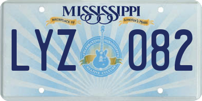 MS license plate LYZ082