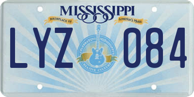 MS license plate LYZ084