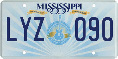 MS license plate LYZ090