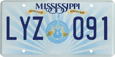 MS license plate LYZ091