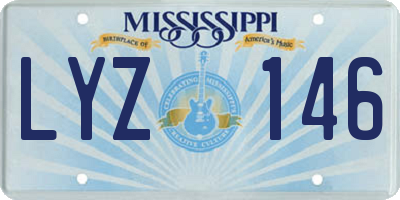 MS license plate LYZ146