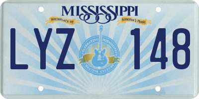 MS license plate LYZ148