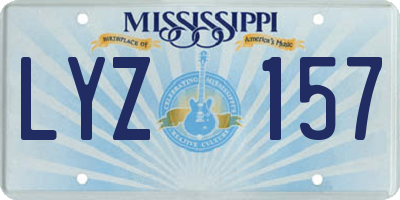 MS license plate LYZ157