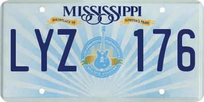 MS license plate LYZ176