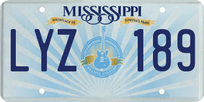 MS license plate LYZ189