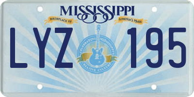MS license plate LYZ195