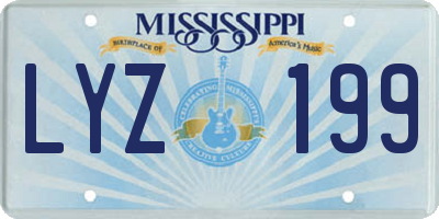 MS license plate LYZ199