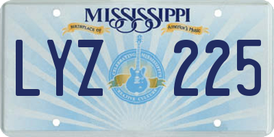 MS license plate LYZ225