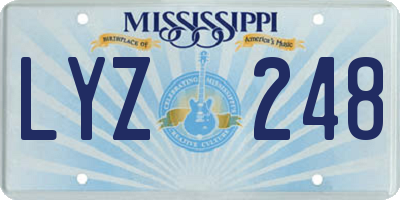 MS license plate LYZ248