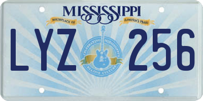 MS license plate LYZ256
