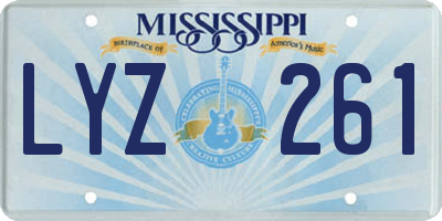 MS license plate LYZ261