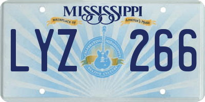 MS license plate LYZ266