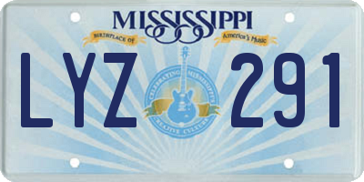 MS license plate LYZ291