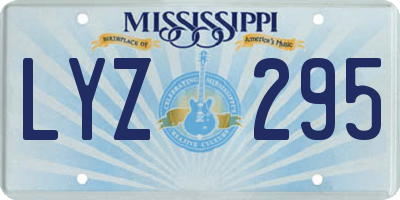 MS license plate LYZ295