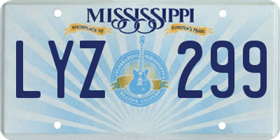 MS license plate LYZ299