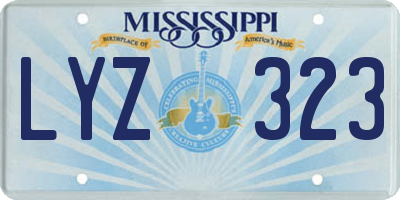 MS license plate LYZ323