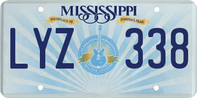 MS license plate LYZ338