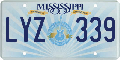 MS license plate LYZ339