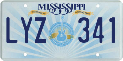 MS license plate LYZ341