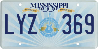 MS license plate LYZ369