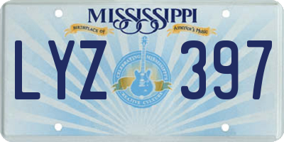 MS license plate LYZ397