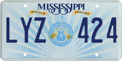 MS license plate LYZ424