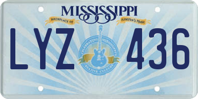 MS license plate LYZ436