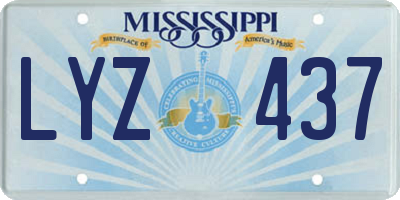 MS license plate LYZ437