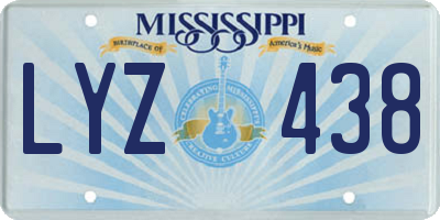 MS license plate LYZ438