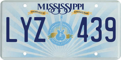 MS license plate LYZ439