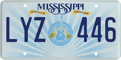 MS license plate LYZ446