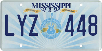 MS license plate LYZ448