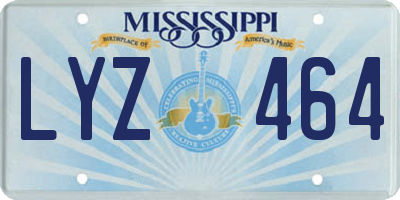 MS license plate LYZ464