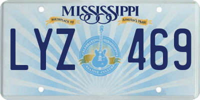 MS license plate LYZ469