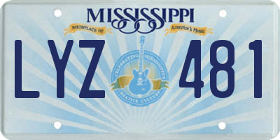 MS license plate LYZ481